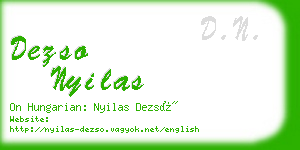 dezso nyilas business card